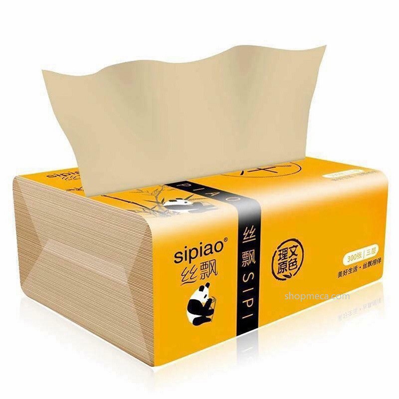 Thùng 30 gói (300 tờ) giấy ăn gấu trúc sợi tre siêu dai ( giá sỉ )
