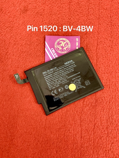 Pin nokia lumia 1520 kí hiệu trên pin BV-4BW