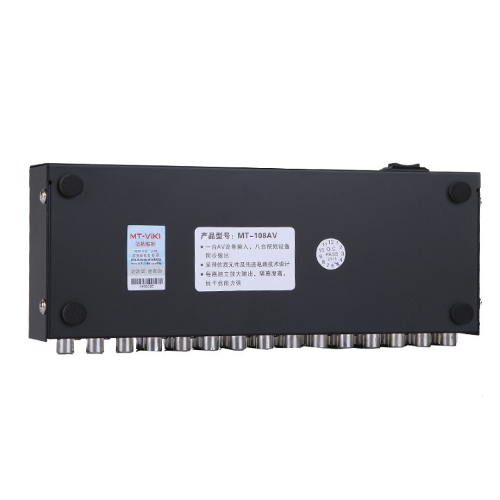 Bộ chia tín hiệu AV  1 ra 8 VIKI - AV chính hãng MT-VIKI MT-108AV, Splitter 1 in 8 out