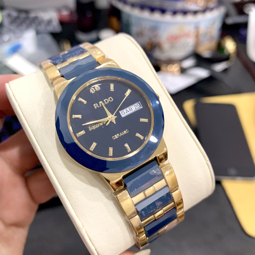 Đồng Hồ Nam Rado Sapphire L033 Mặt Xanh Chống Xước, Chống Nước TUYỆT ĐỐI