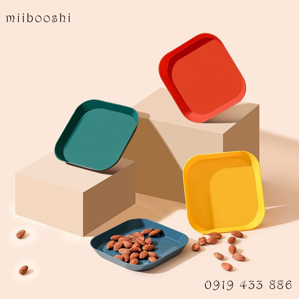 Đĩa Lúa Mạch (Hàng Hot) Set 8 Đĩa Lúa Mạch Cao Cấp Cao Kèm Khay Đựng