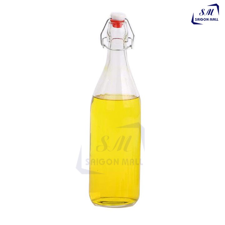 Chai thủy tinh nắp gài nhựa 500ml cao cấp