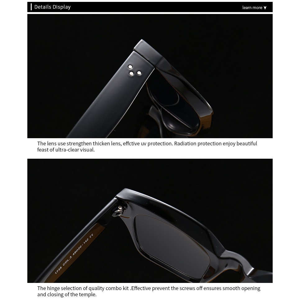 Kính Mát Gọng Vuông Phong Cách Âu Mỹ Cổ Điển Thời Trang Cho Nam Và Nữ | BigBuy360 - bigbuy360.vn