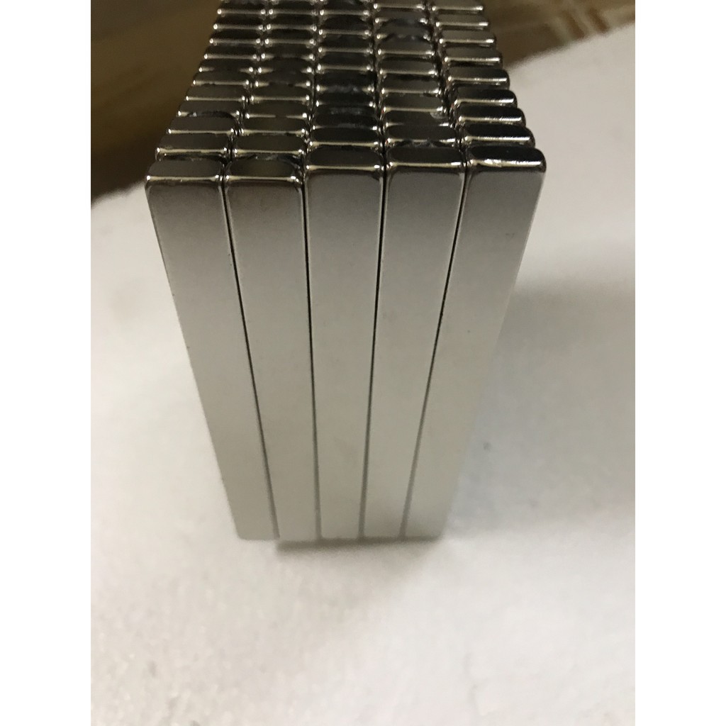 [Xả Kho Giá Xưởng] Nam châm chữ nhật 100x10x5mm, loại nam châm thanh trắng đất hiếm lực hút siêu mạnh.
