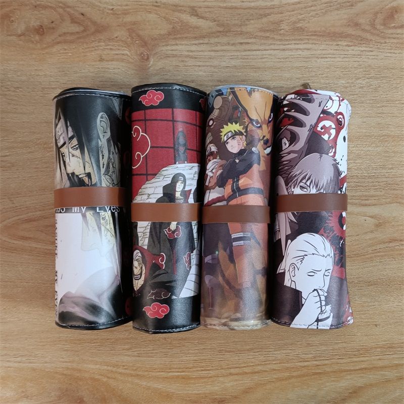 ▲◇☊Naruto cuộn túi bút Xiao tổ chức itachi viết mắt tròn anime hộp văn phòng phẩm ngoại vi hộp đựng bút dung tích lớn