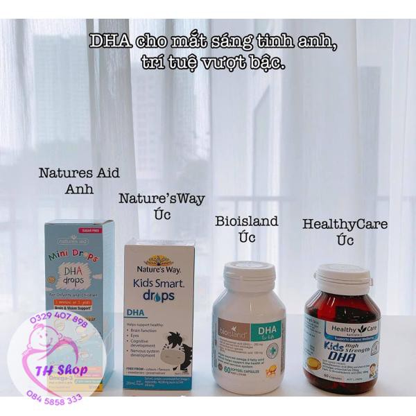 DHA Nature Aids, DHA Drops Hỗ Trợ Phát Triển Trí Tuệ Cho Bé Từ 3 Tháng 50ml | BigBuy360 - bigbuy360.vn