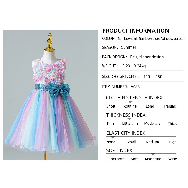 Đầm Công Chúa Dáng Ngắn Không Tay In Hoa Thời Trang Mùa Hè Xinh Xắn Cho Bé Gái A088