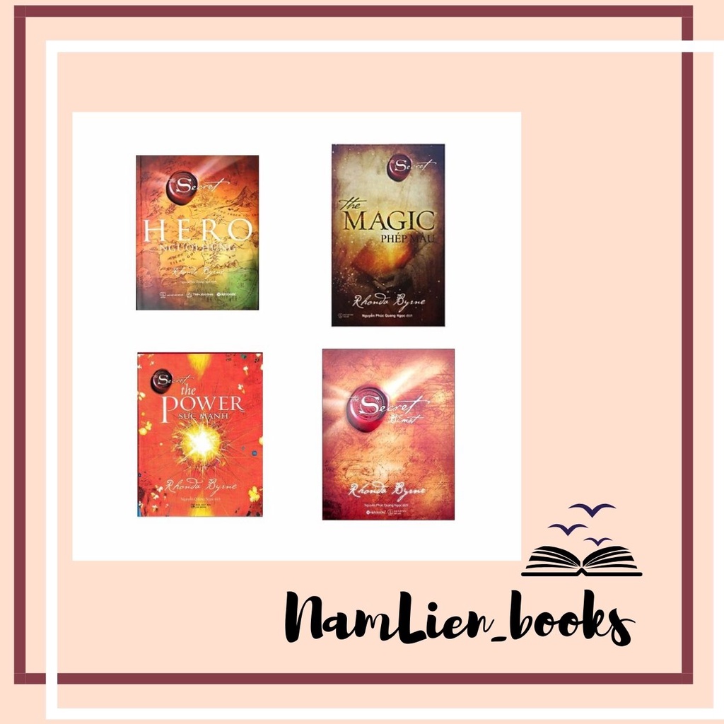 HOT - Giá siêu RẺ - Bản đẹp Combo 4 cuốn The Secret , Hero Người Hùng , Secret Bí Mật , Magic Phép Màu , Power Sức Mạnh