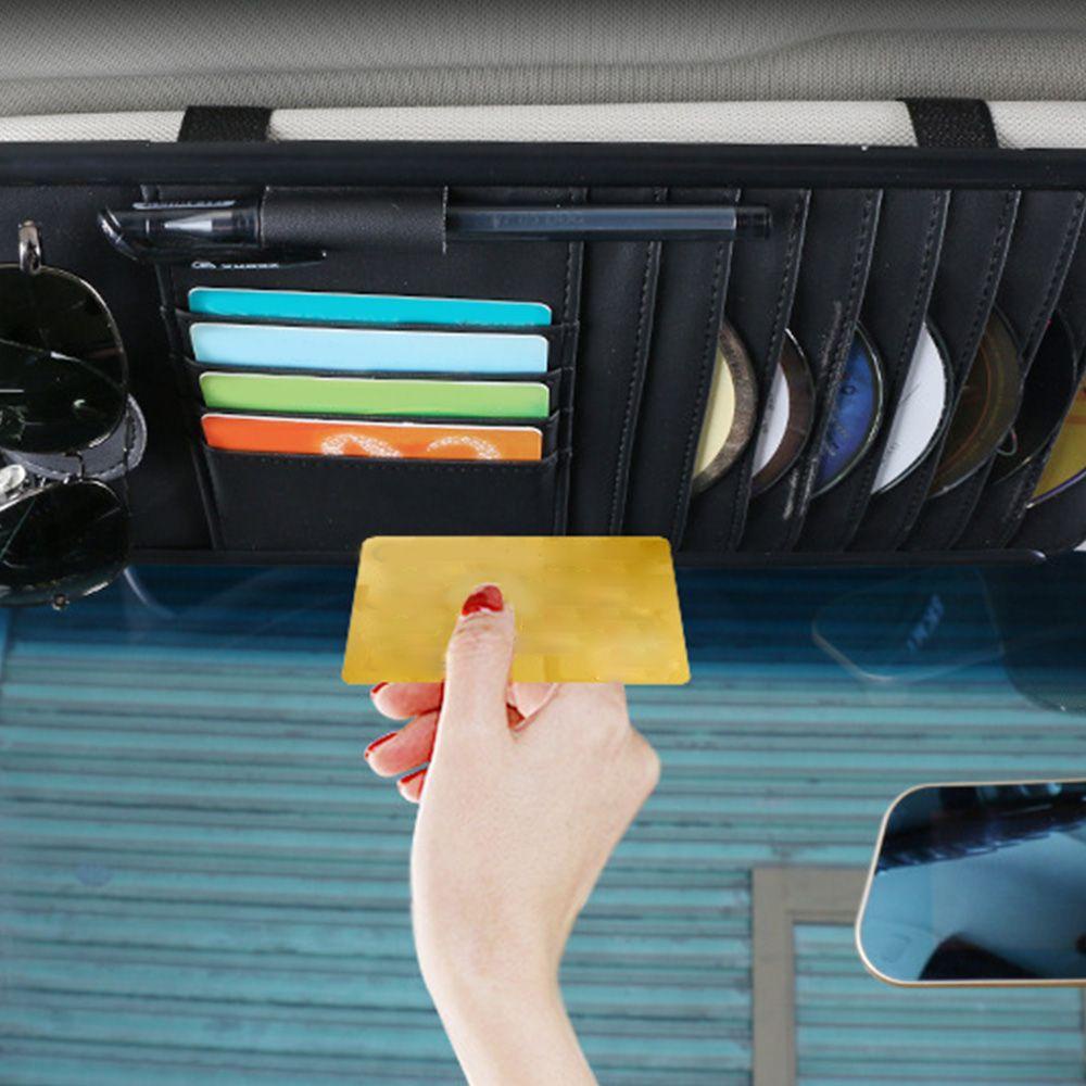 Túi Đựng Thẻ Gắn Tấm Che Nắng Xe Hơi Nhiều Ngăn Tiện Lợi