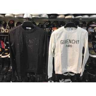 ÁO NỈ GIVENCHI ĐÍNH ĐÁ CHẤT đen trắng