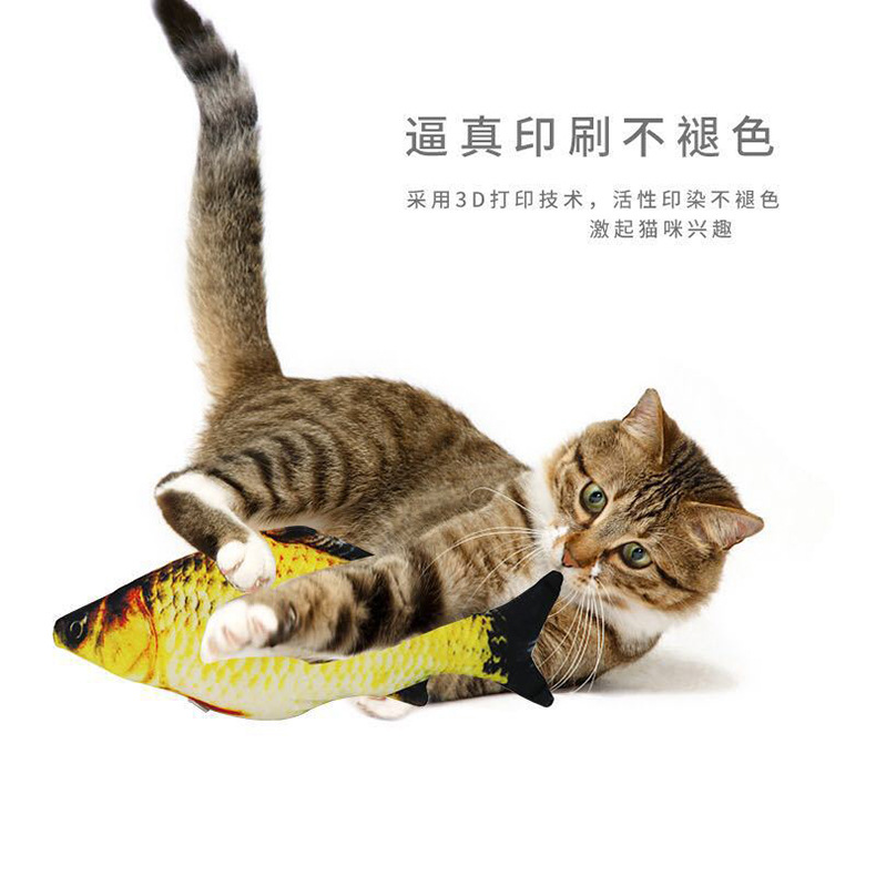 Mèo cắn mô phỏng cá trêu chọc mèo răng hàm búp bê mô phỏng mèo phụ kiện đồ chơi cá bạc hà