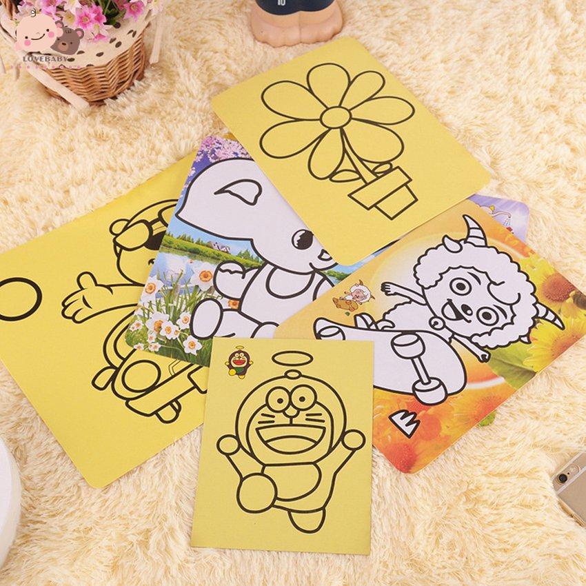 [HOT]Children Cartoon Handmade Sand Painting Learning Education DIY Drawing Toys