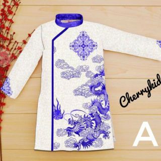 Áo dài gấm bé trai