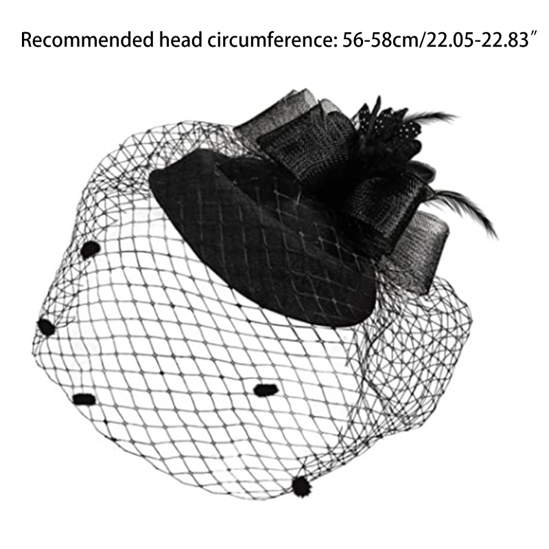 Set 2 Món Mũ Fedoras Với Găng Tay Lưới Phối Ruy Băng Lưới Cho Nữ