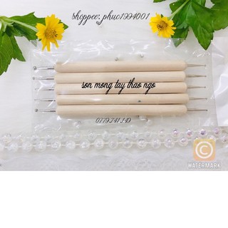 5 cây chấm bi gỗ tiện dụng