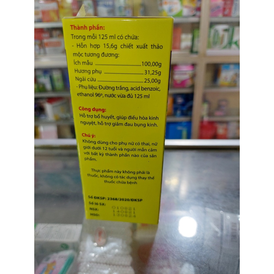 Cao ích mẫu MH - Giảm đau bụng kinh, Điều hòa kinh nguyệt -Chai 125ml