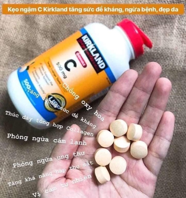 Viên ngậm Vitamin C 500mg tăng cường sức đề kháng, đẩy xa độc tố, nâng cao hệ miễn dịch cho bé và cả nhà