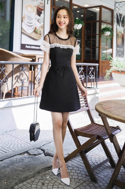 thanh lý đầm nữ elise phối ren sz XS