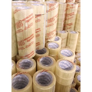 Băng keo trong OPP dán hàng hóa, đóng thùng cỡ 4.8cm, dài 100 Yard (90m)