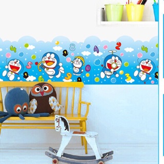 Decal dán tường chân tường doremon