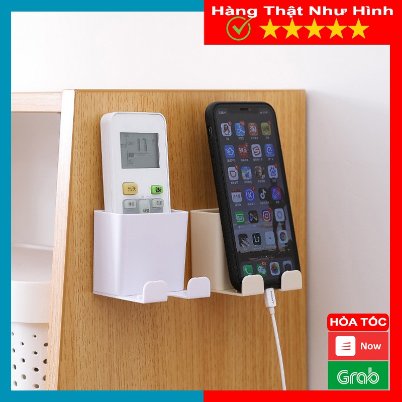 Kệ Để Remote, Sạc Điện Thoại Dán Tường Gọn Gàng Không Cần Khoan Tường Tiện Ích - MTDDT