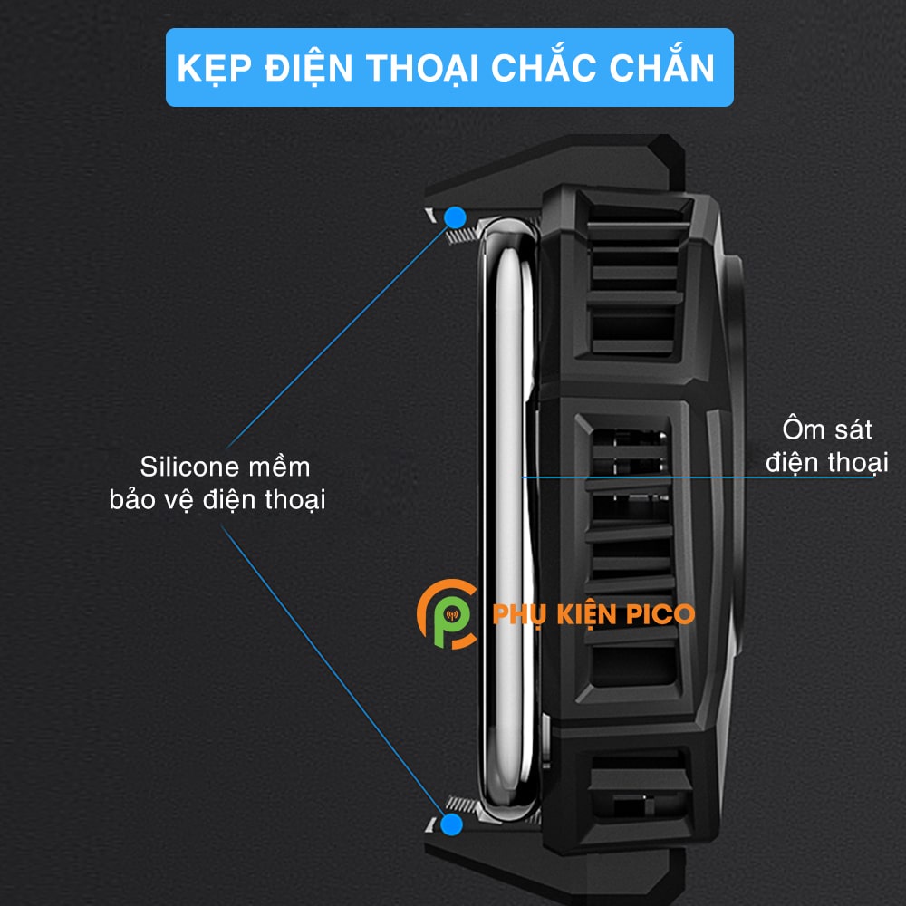 Quạt tản nhiệt điện thoại Memo DL06 - Sò lạnh có đèn RGB siêu đẹp - Tặng kèm găng tay chơi game