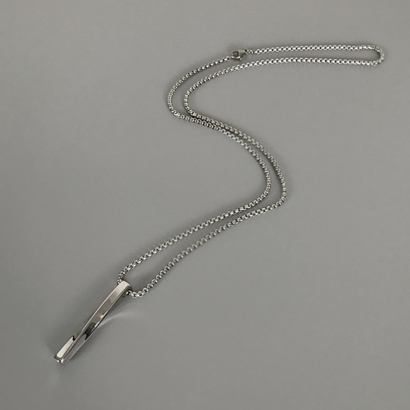 vòng cổ Dáng Dài Chất Liệu Thép Titan Phong Cách Hip Hop Đường Phố