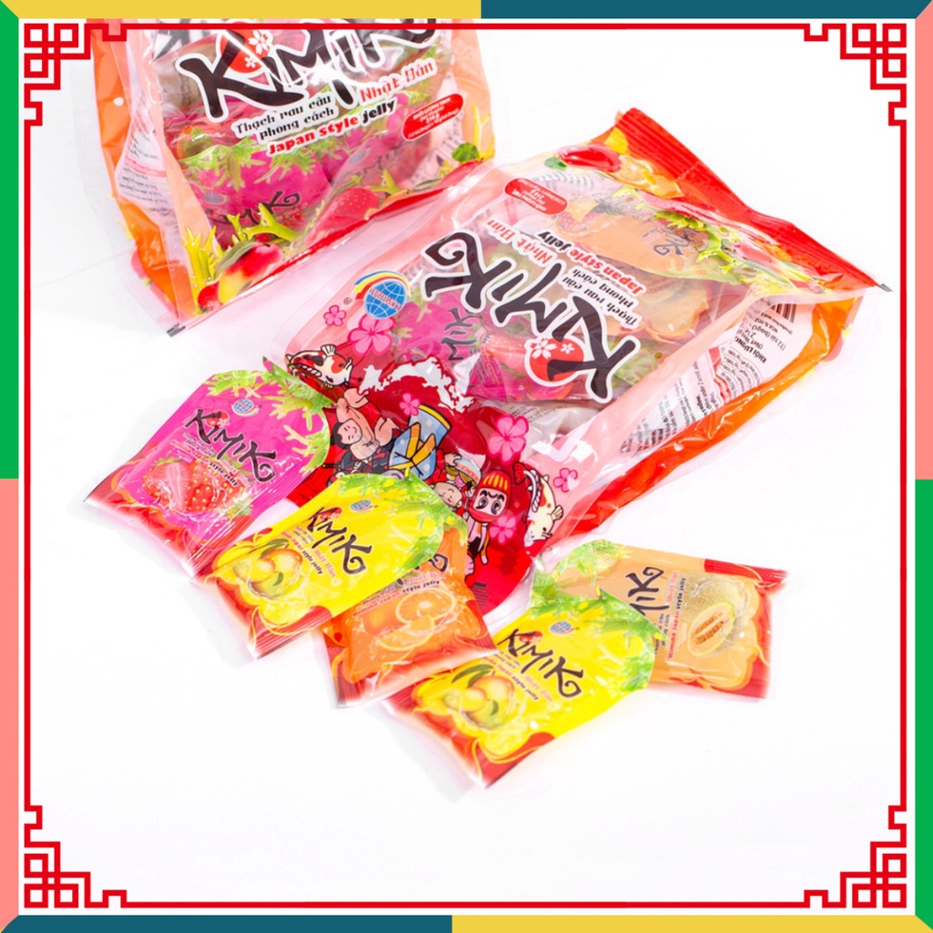 Thạch rau câu Long Hải phong thái Japan KIMIKO túi 216 g