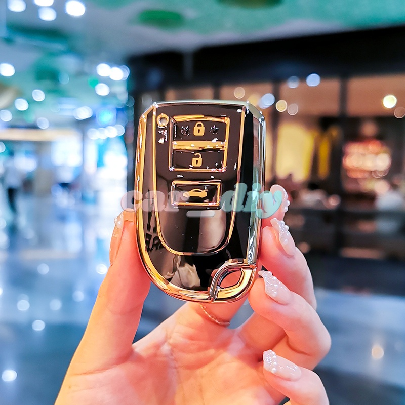 Vỏ Bảo Vệ Chìa Khóa Xe Hơi Toyota Vios Yaris Bằng TPU Màu Vàng