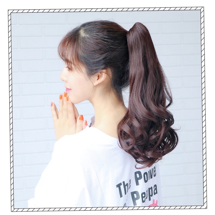 Ngoạm tóc giả nữ 💖FREESHIP💖 xoăn lửng 40cm N163