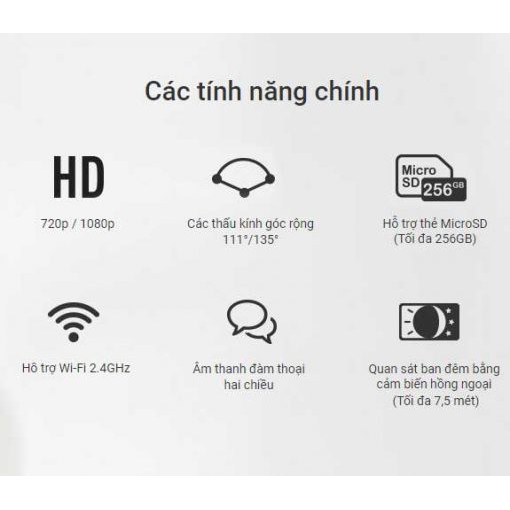 Camera Ezviz C2C Mini 2.0 MP Chính Hãng - Bảo Hành Chính Hãng 24 Tháng