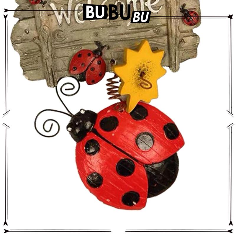 Ladybug Welcome Sign Hanging Sign for Garden Decor