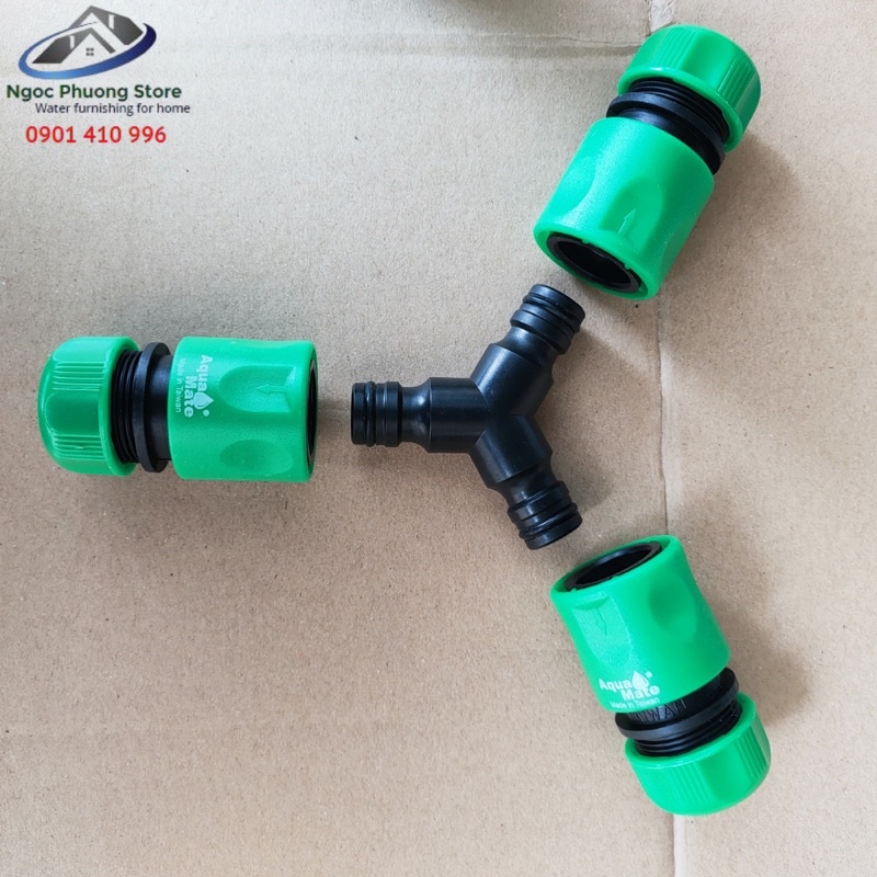 Cút nối nhanh dương chia 3 hướng ống mềm 14mm-21mm AQUAMATE ĐÀI LOAN - Mã W3280