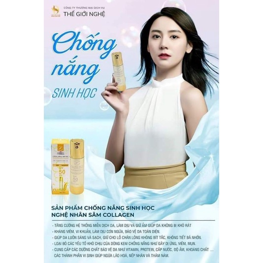CHỐNG NẮNG SINH HỌC NGHỆ NHÂN SÂM COLLAGEN - HOÀNG NGỌC DIỆP