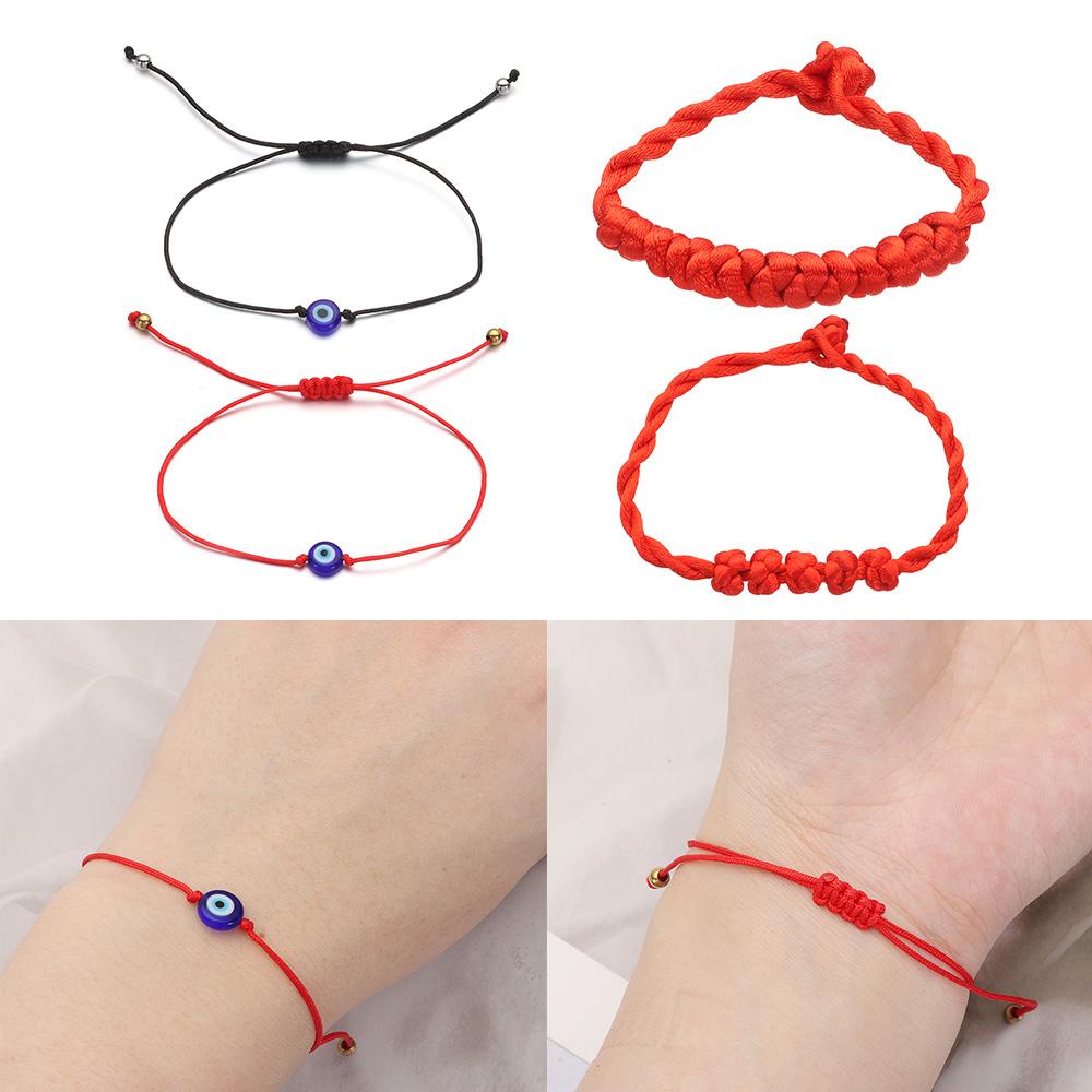 Xiantin Vòng Tay Dây Đỏ Có Khóa Cài Có Thể Điều Chỉnh Handmade