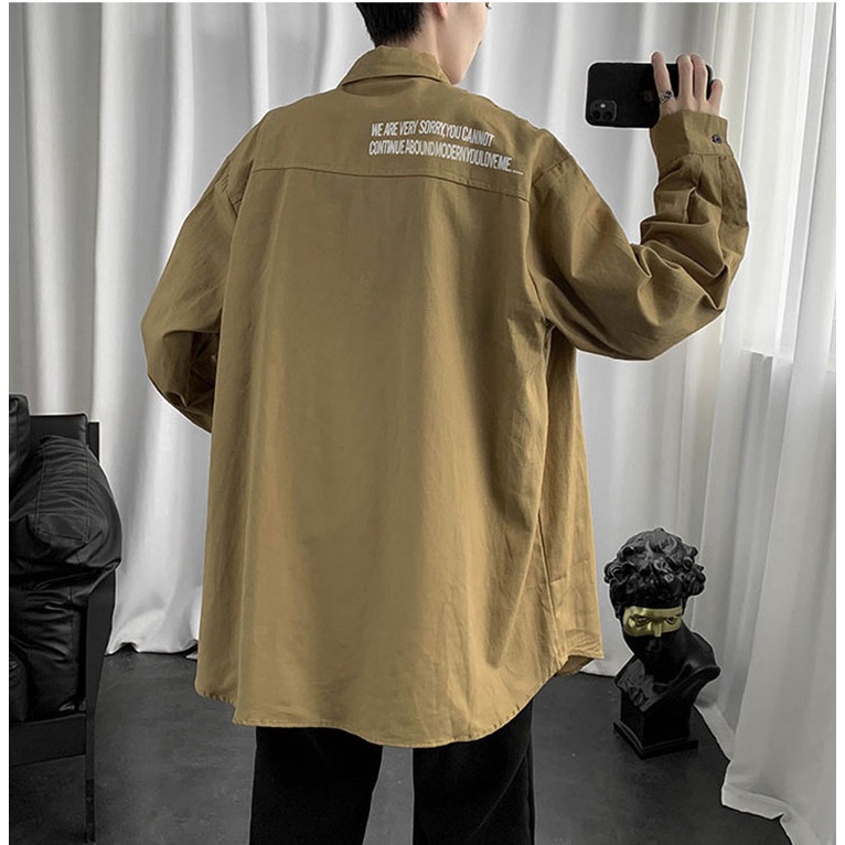 Áo Sơ Mi Dài Tay COPPER KETTLE Unisex Cho Cả Nam Và Nữ Vải Kaki Cotton Đẹp Và Thoáng Mát