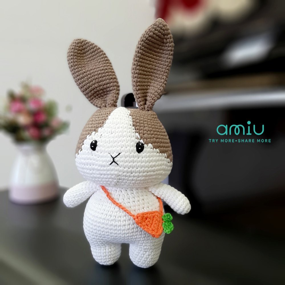 Gấu bông handmade cao cấp - Thỏ bông làm quà tặng dễ thương độc đáo- SP000352