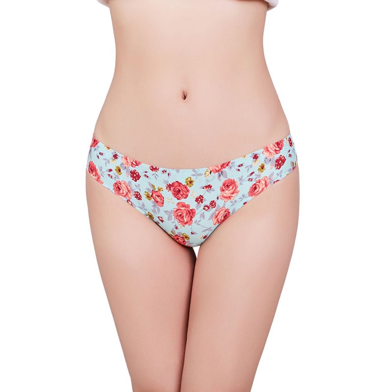 Quần lót ZXYOUPING không đường may in họa tiết khoét lỗ thông thoáng quyến rũ cho nữ size XS-L