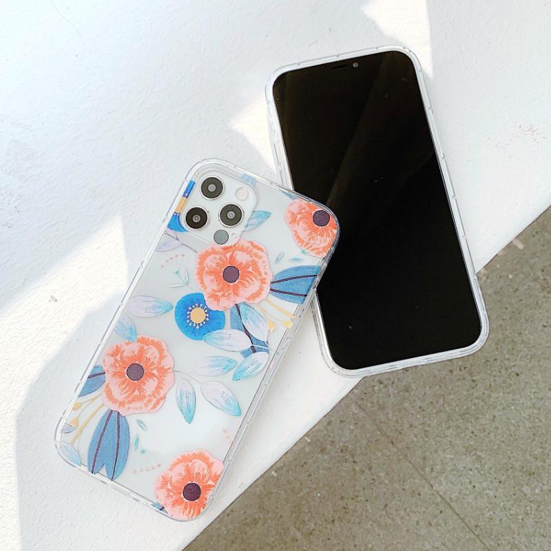 Ốp điện thoại TPU dẻo in họa tiết hoa lá/xương rồng xinh xắn cho IPhone 12 11 Pro Max XR Xs Max 6s 8 7 Plus | BigBuy360 - bigbuy360.vn
