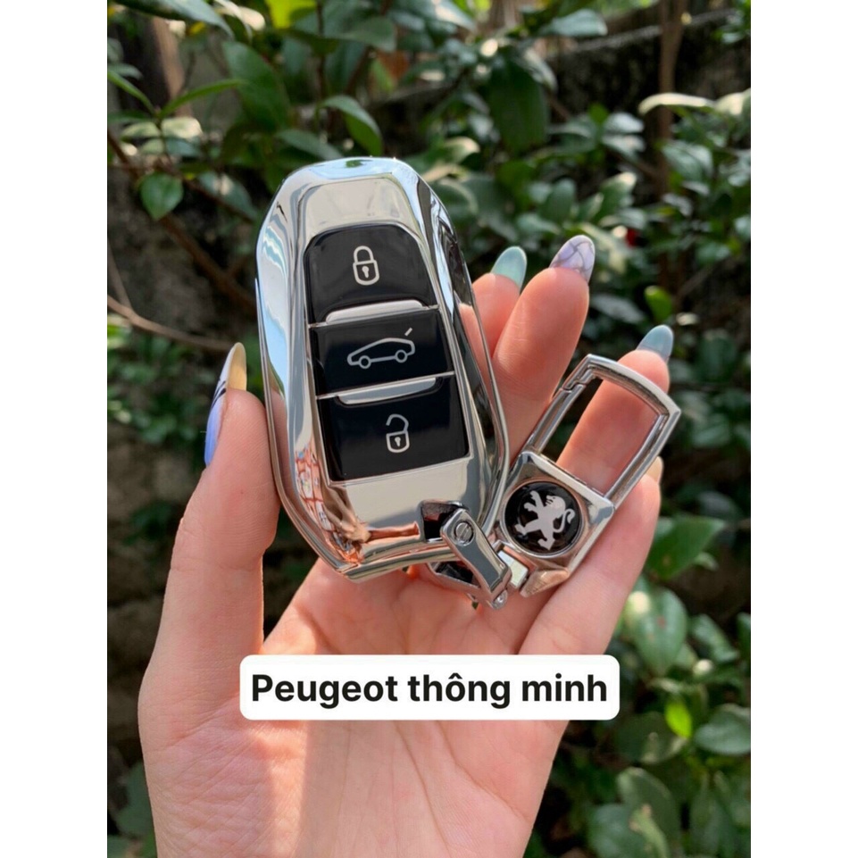 Ốp  khoá xe Peugeot TM, Peugeot 3008 FL chìa gập, Peugeot 408 gập chìa chất liệu TPU cao cấp