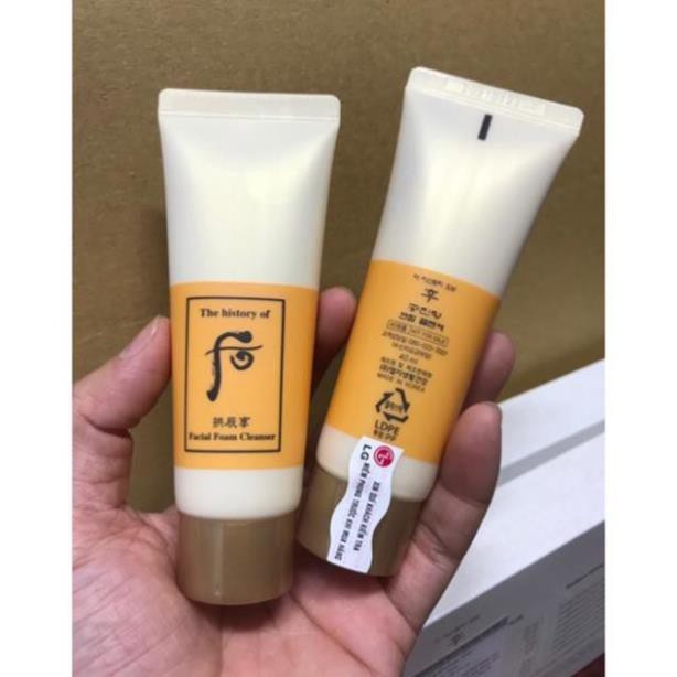 Sữa rửa mặt đông y Whoo Gongjinhyang Facial Foam Cleanser 40ml - Chính hãng LG Vina tem tiếng việt