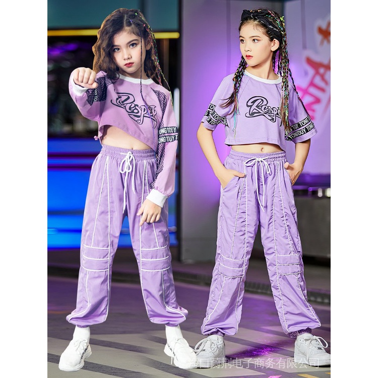 Bộ Trang Phục Biểu Diễn Nhảy Hiphop Đường Phố Dành Cho Bé Gái 3.27