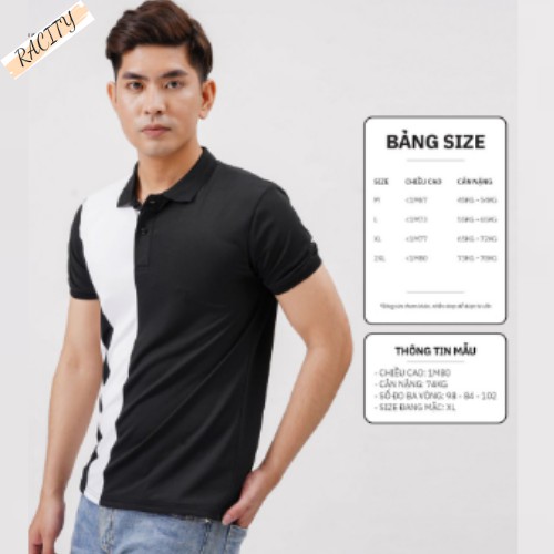 Áo Phông Nam có cổ bẻ đẹp tay ngắn Polo cao cấp Thun cotton RACITY AT130 | BigBuy360 - bigbuy360.vn