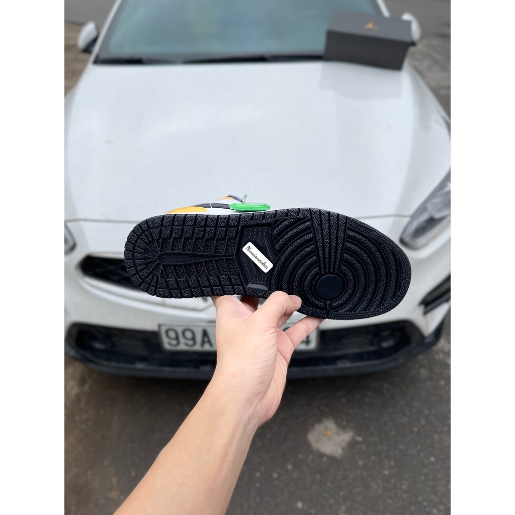 Giày JD Xanh Trắng Gót Vàng