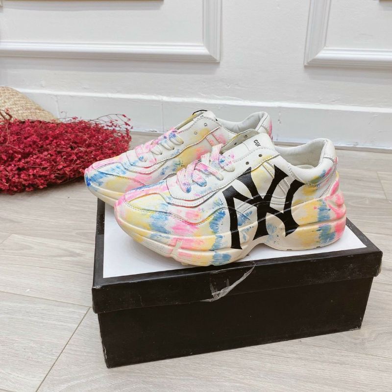 Giày thể thao Guccii vảy sơn loang NY siêu chất