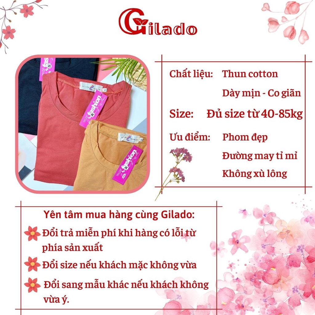 Đồ bộ nữ bộ lửng thoáng mát có bigsize đồ mặc nhà thun co giãn 4 chiều họa tiết thêu đẹp Gilado