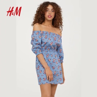 Đầm bẹt vai hiệu H&M auth 100%