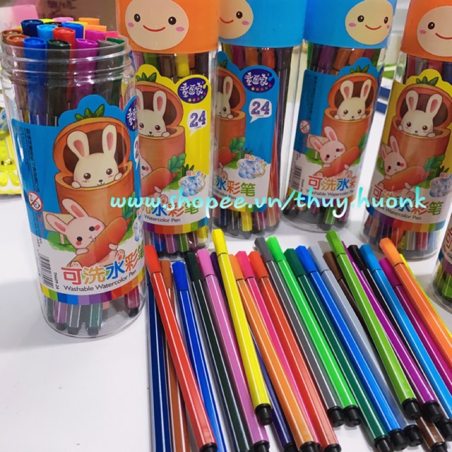24 cây bút dạ tô màu ống cute