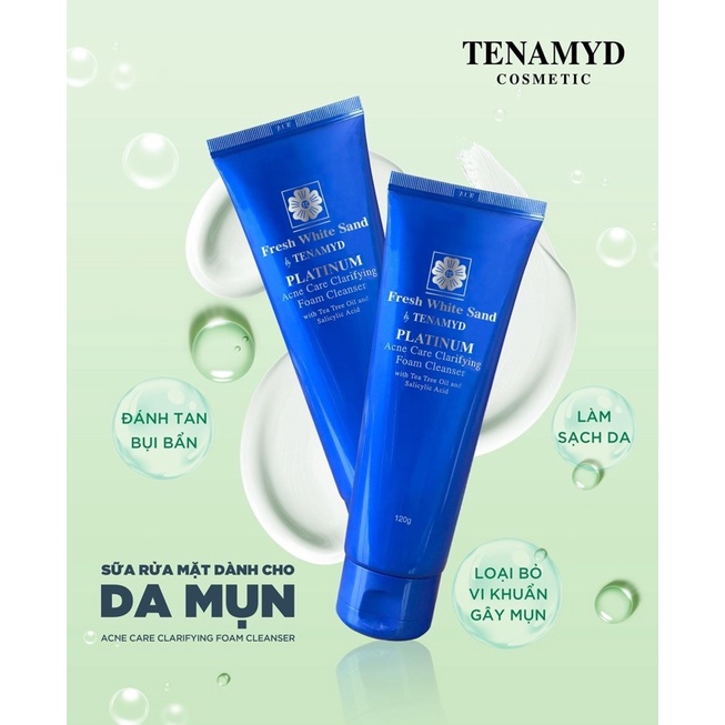 Sữa rửa mặt dành cho da mụn -Tenamyd- ACNE CARE CLARIFYING FOAM CLEANSER 120g