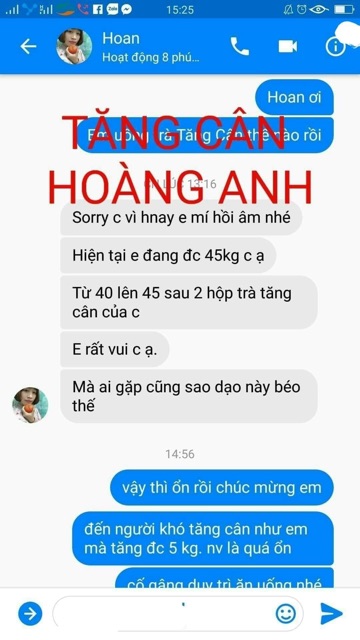 Trà Tăng Cân Hoàng Anh Giá Dùng Thử